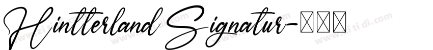 Hintterland Signatur字体转换